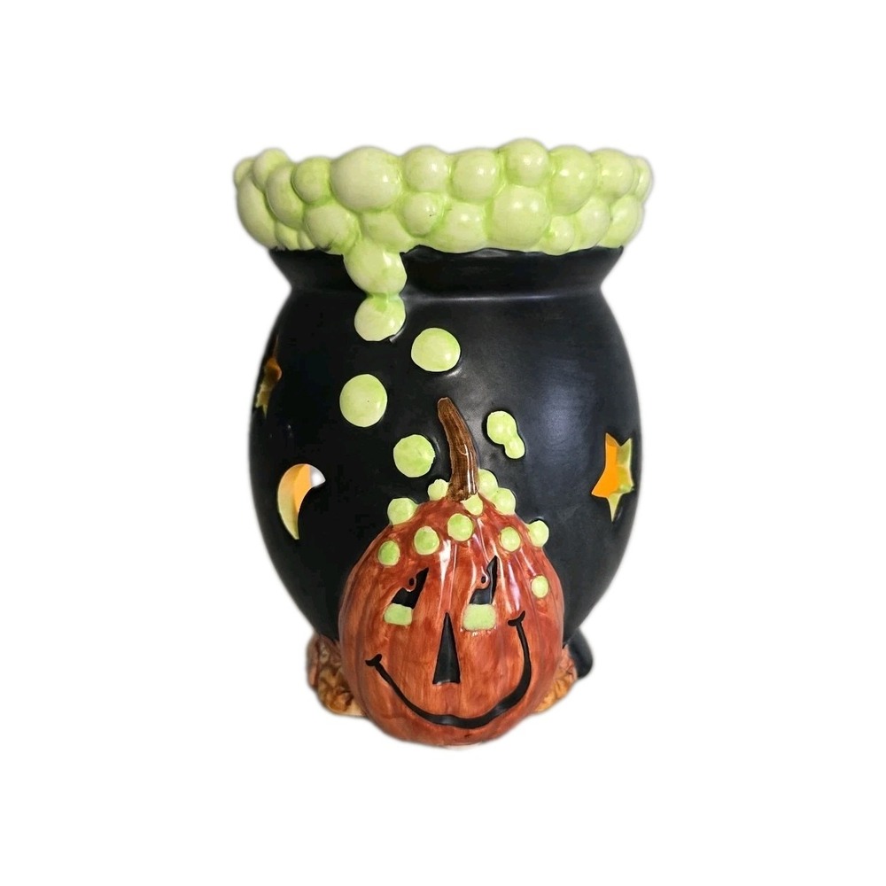 Halloween Glow In The Dark Yankee Candle Pumpkin Cauldron Votive Holder